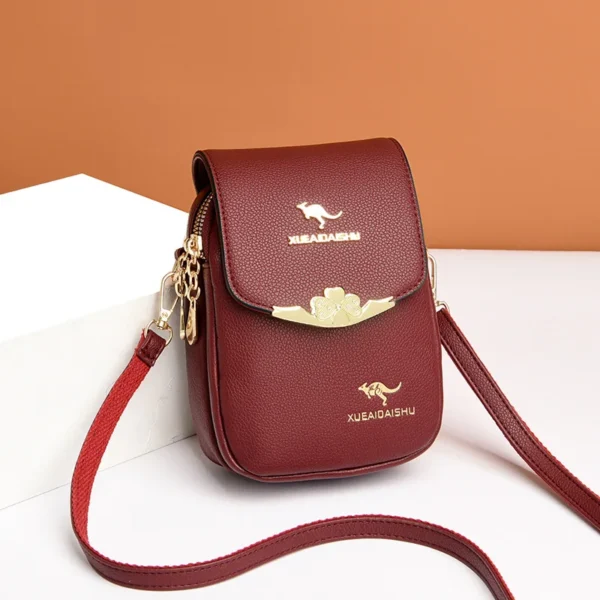 الهاتف المحمول حقيبة السيدات Crossbody رسول حقائب النساء حقيبة الكتف بسيطة الهاتف محفظة صغيرة بو الجلود حامل بطاقة الإناث محفظة