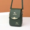 الهاتف المحمول حقيبة السيدات Crossbody رسول حقائب النساء حقيبة الكتف بسيطة الهاتف محفظة صغيرة بو الجلود حامل بطاقة الإناث محفظة