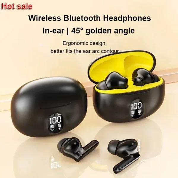 سماعات رأس لاسلكية S510 TWS، سماعات أذن مع شاشة رقمية وصوت ستيريو، متوافقة مع Bluetooth لجهاز Xiaomi، جديدة.