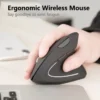 ماوس عمودي مريح Warvank FK12 قابل لإعادة الشحن، يعمل بتقنية 2.4G، سلكي وصامت، مناسب لأجهزة الكمبيوتر المحمولة وأجهزة الكمبيوتر المكتبية.