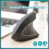 ماوس عمودي مريح Warvank FK12 قابل لإعادة الشحن، يعمل بتقنية 2.4G، سلكي وصامت، مناسب لأجهزة الكمبيوتر المحمولة وأجهزة الكمبيوتر المكتبية.