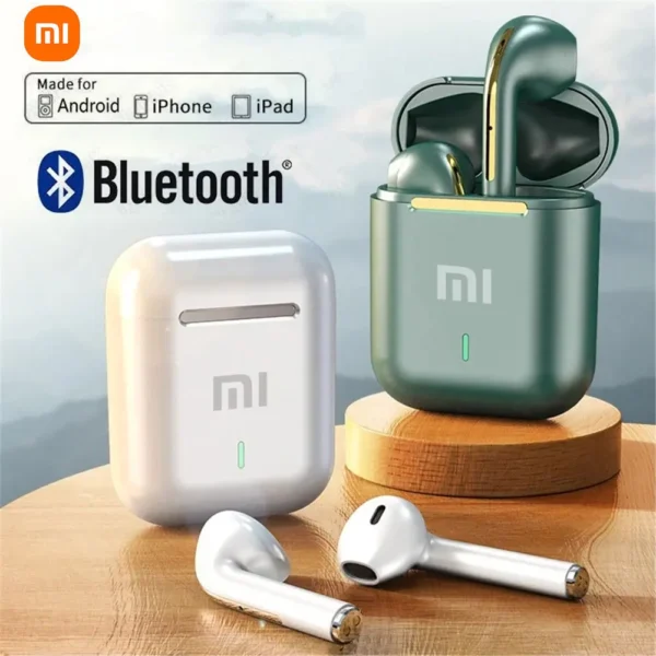 Xiaomi J18 سماعة لاسلكية سماعة رأس بخاصية البلوتوث 9D الحد من الضوضاء سماعة الألعاب مع ميكروفون TWS سماعات الأذن حر اليدين سماعات الأذن