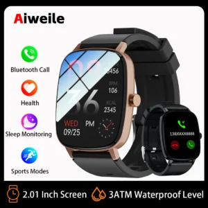 kf-S46bac2c6037744949a9c0b1dfcd0f898z Aiweile AW63 Smartwatch الرجال 2.01 بوصة شاشة Smarthwhatch 2024 سوار لياقة بدنية الرياضة سماعة لاسلكية تعمل بالبلوتوث دعوة هدية جديدة PK LT10